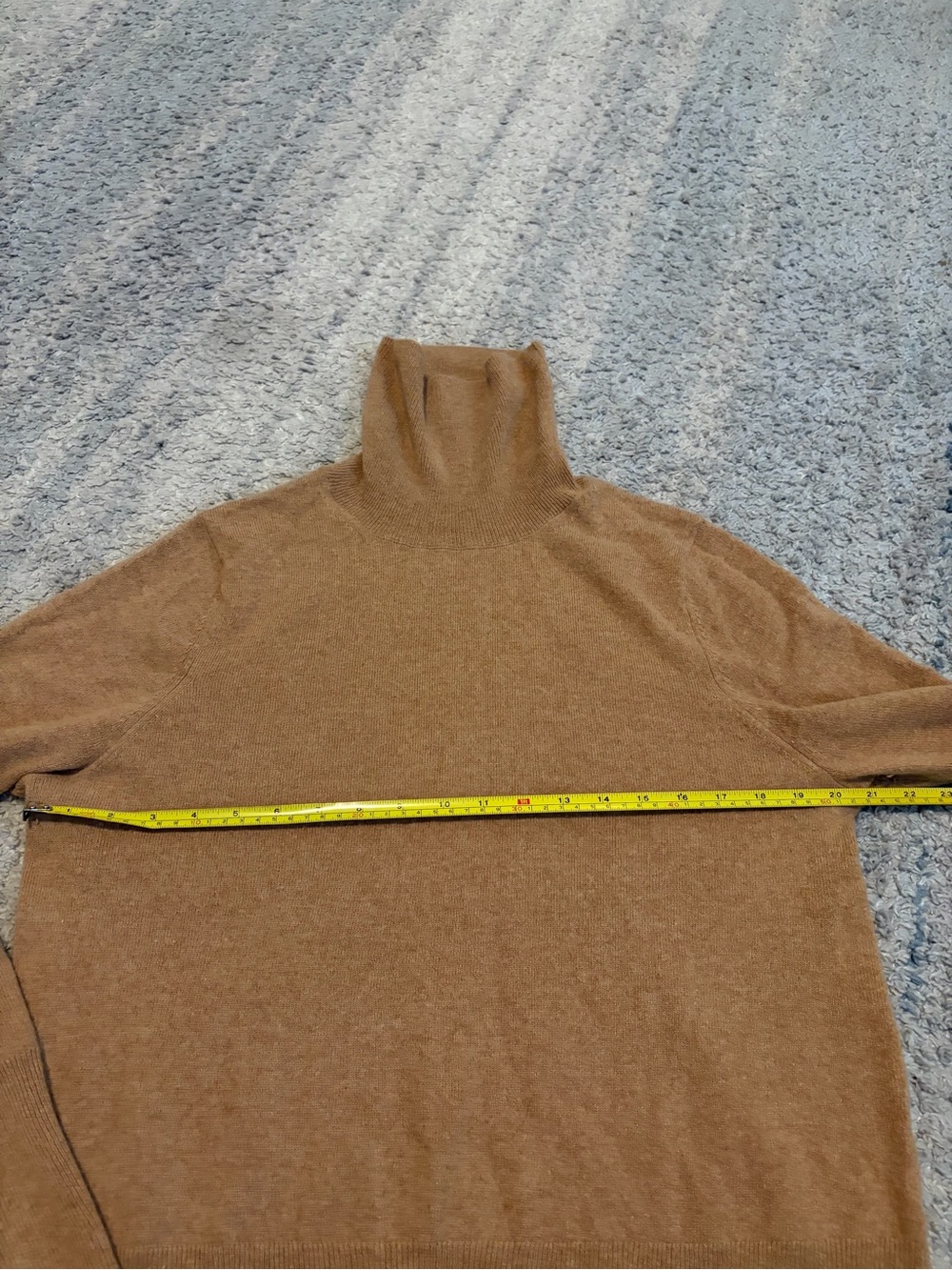 Banana Republic 100% Cashmere Turtleneck Sweater Camel Tan Brown Women XL Luxury - Picture 2 of 7